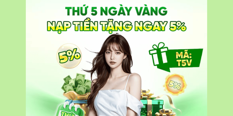 Thứ 5 Ngày Vàng CM88 – Nạp Tiền Nhận Thưởng Ngay Tới 5%